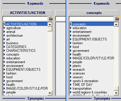 Top Level Hierarchies in the Controlled Vocabulary Keyword Catalog