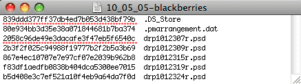 Here is what an MD5 checksum file from Checksum+ looks like for a single folder with no subfolders when opened in a the Apple Textedit program.